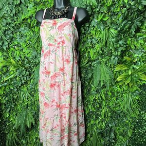STELLA &‎ JULIE Women Dress Size 8 Pink Floral Fit And Flare Flowy NWT  0262